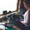 PLASTIC SIEVE GREEN (10)