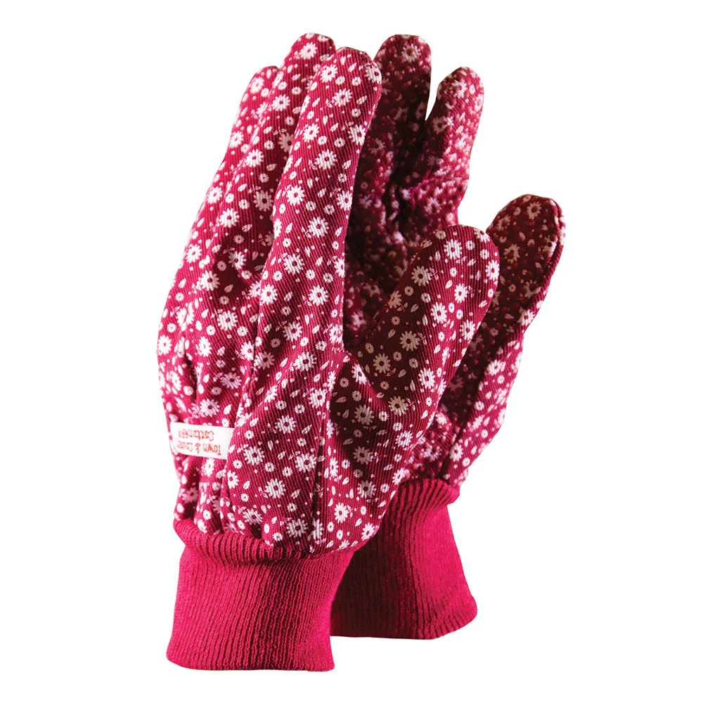 COTTON GRIP GLOVE RED (12)