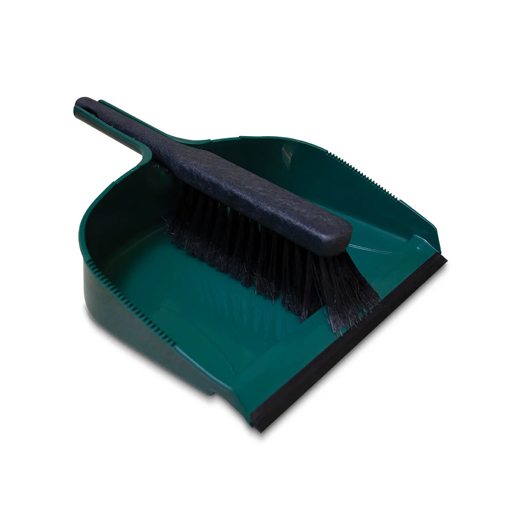 LARGE PLASTIC DUSTPAN & BRUSH (12)