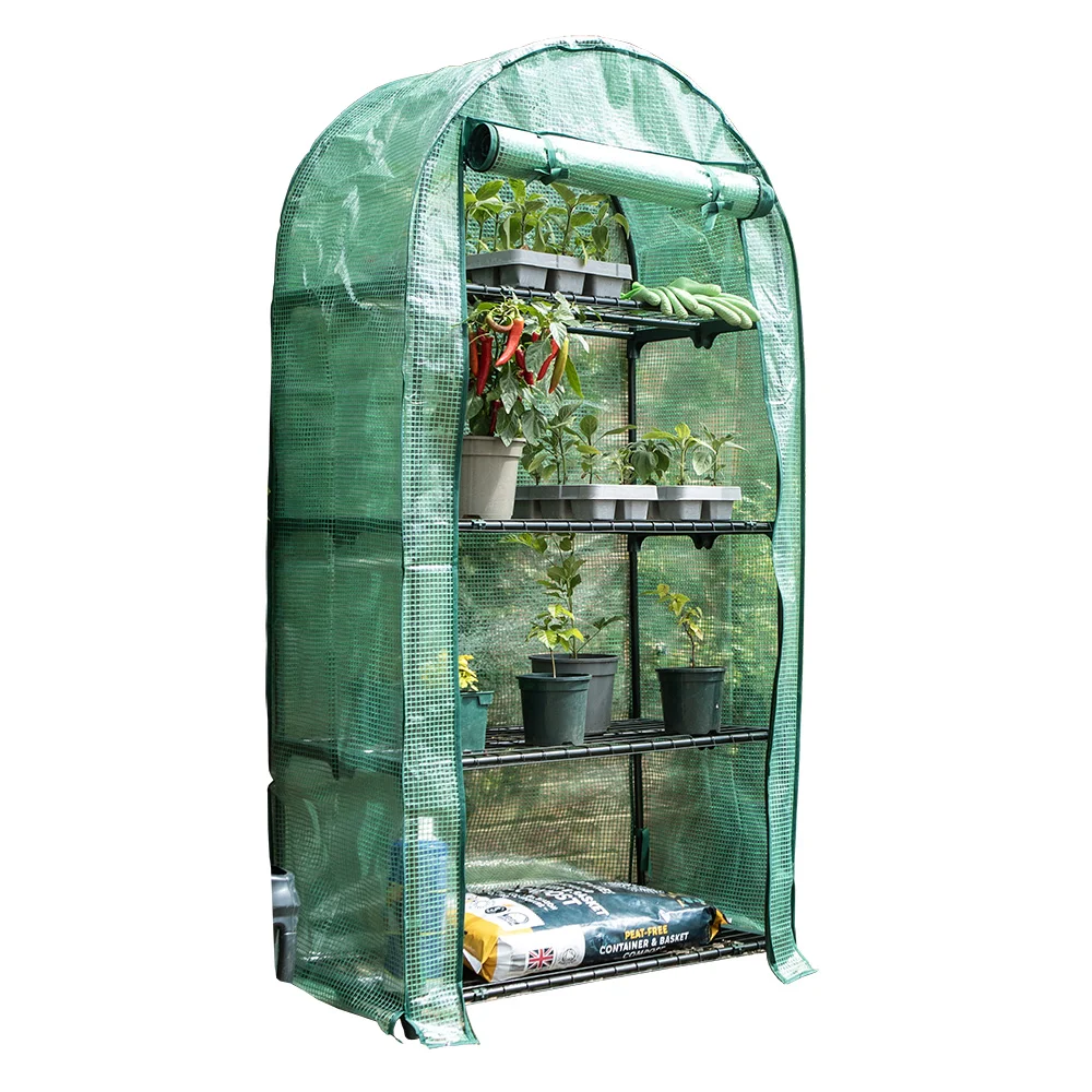 STEEL&PE GREEN EXTRA WIDE GREENHOUSE
