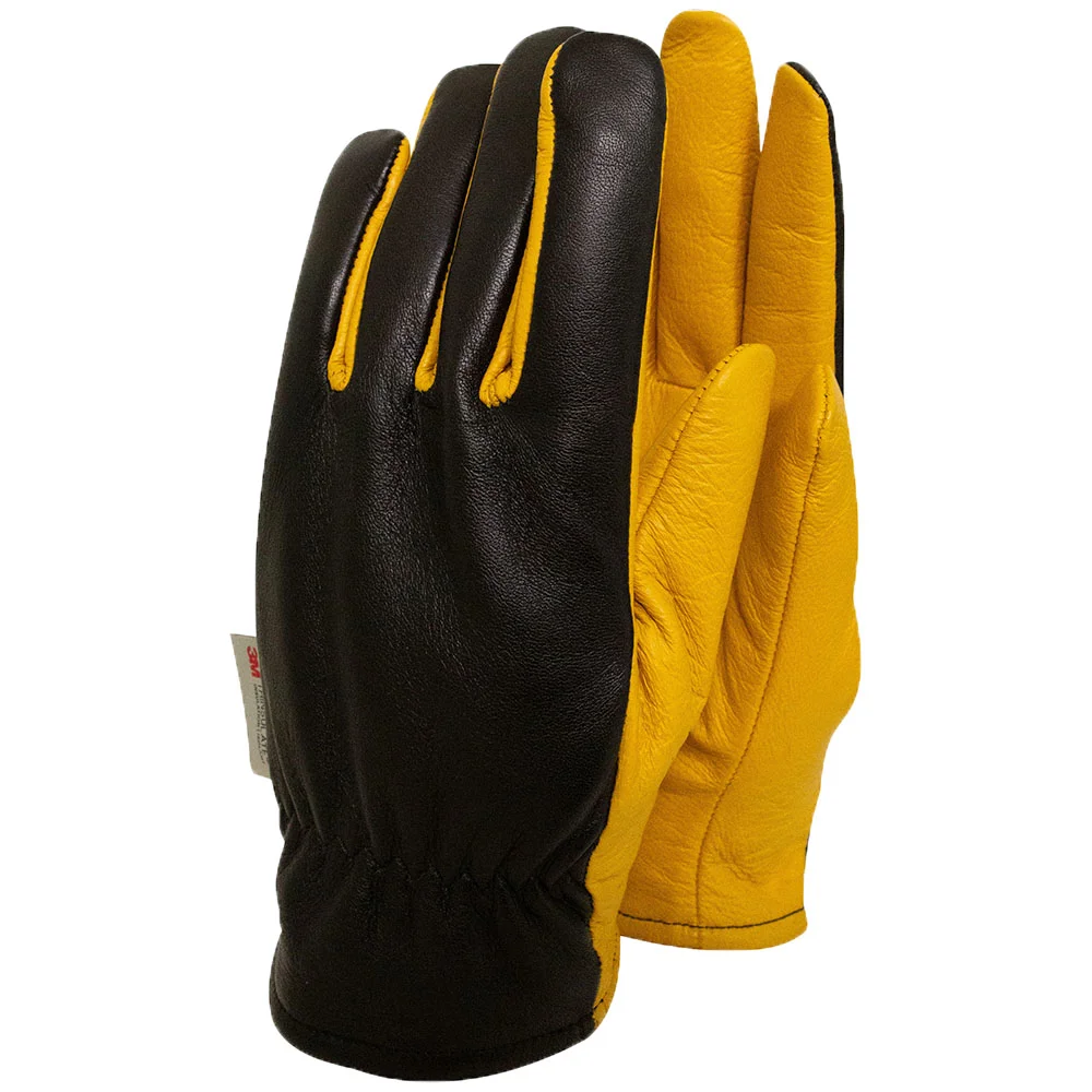 T&C Leather Glove Black&Yellow