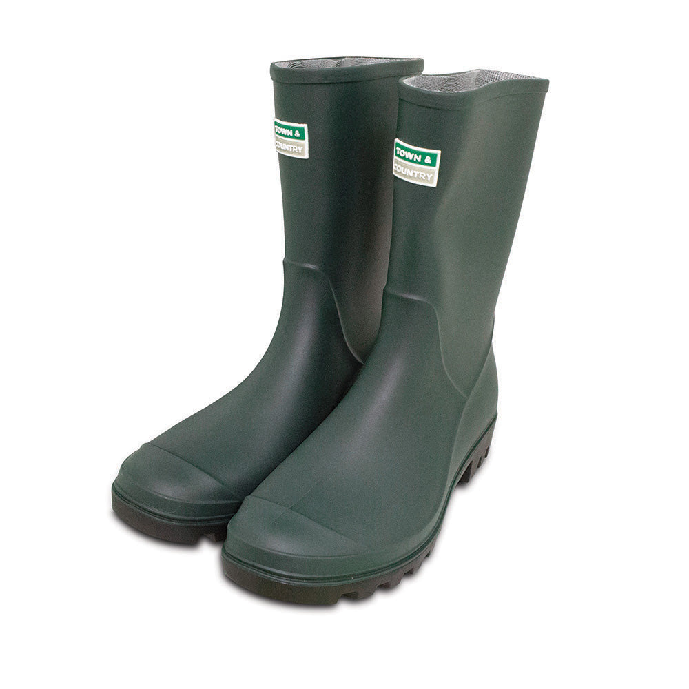 ECO-Essential Recycled Half Wellington Boots Green | Made from Recycled Materials