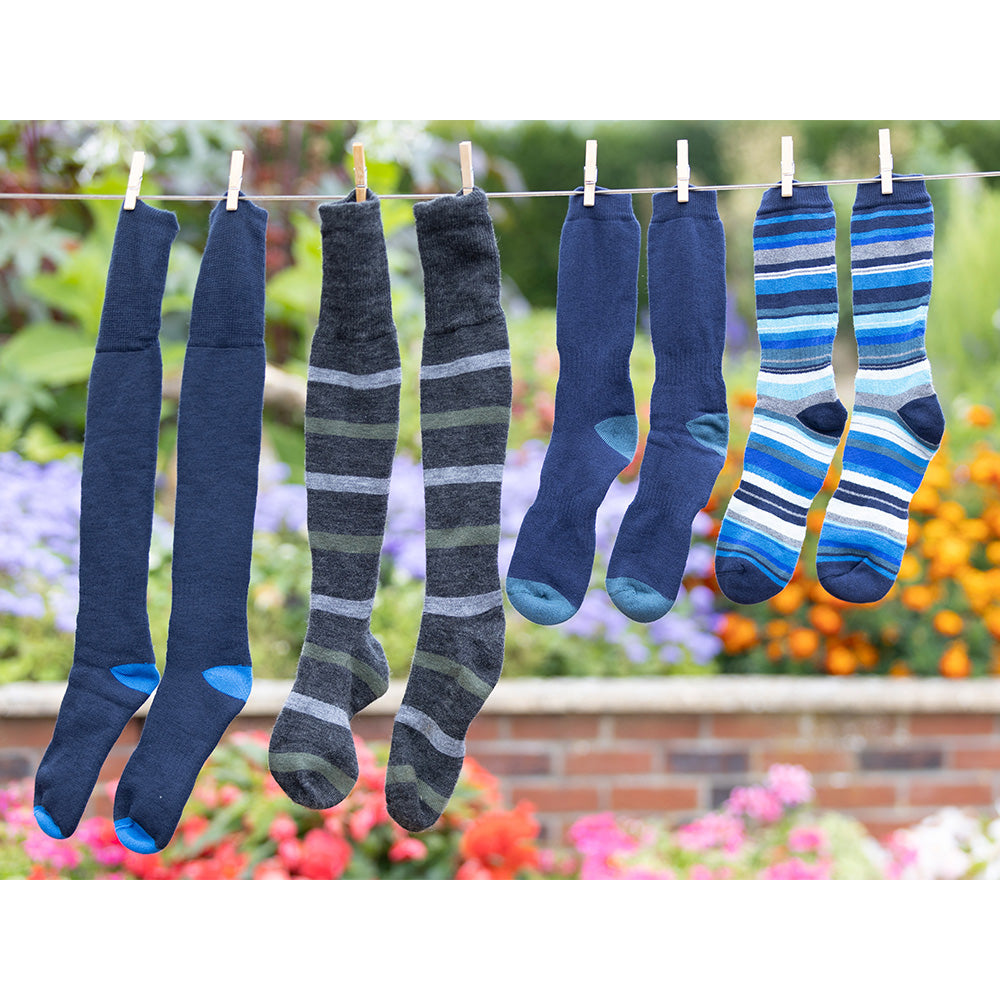 Chunky Merino Wool Wellington Socks | Charcoal