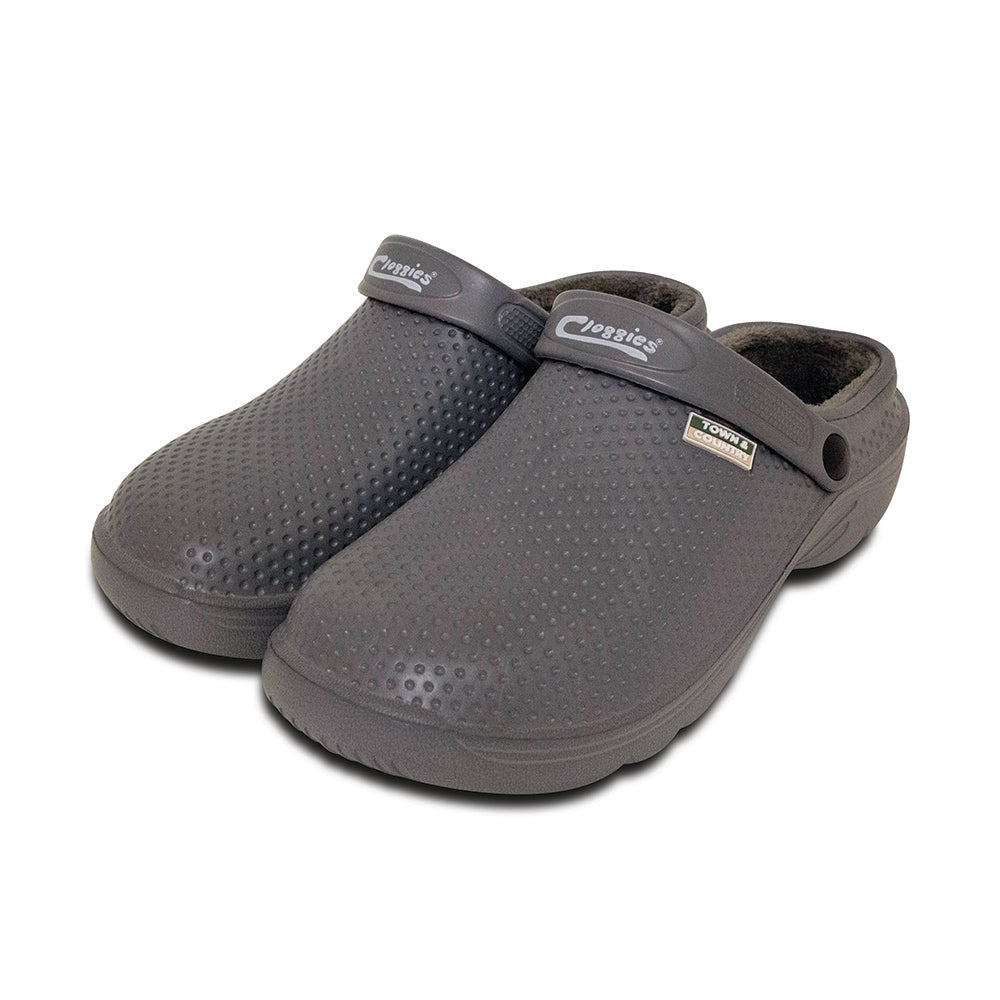 Fleecy Cloggies© Charcoal | Warm & Cozy Fleece-Lined Clogs