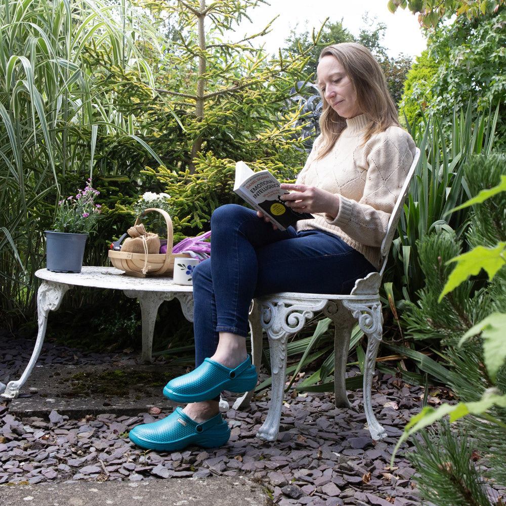 Fleecy Cloggies© Teal | Fleece-Lined Clogs