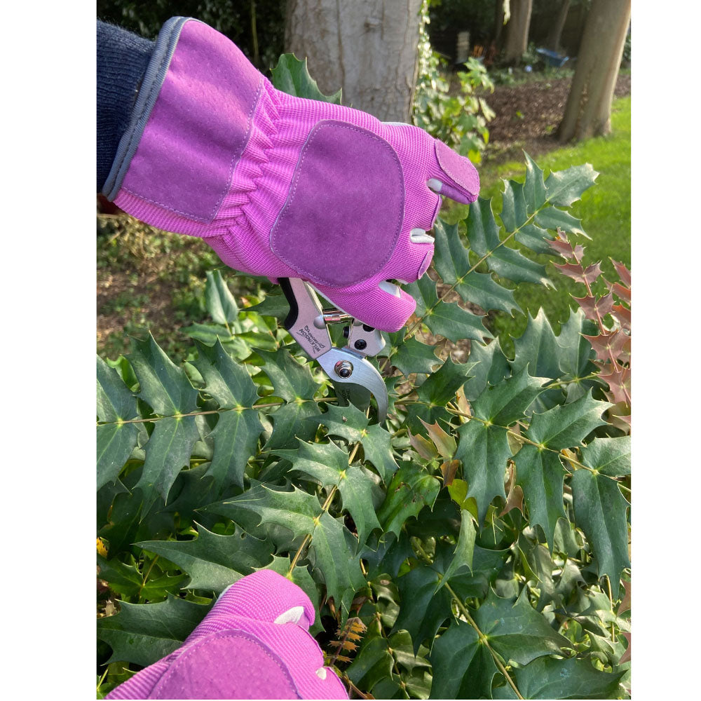 Flexi-Riggers Leather Work Gloves Pink | Small