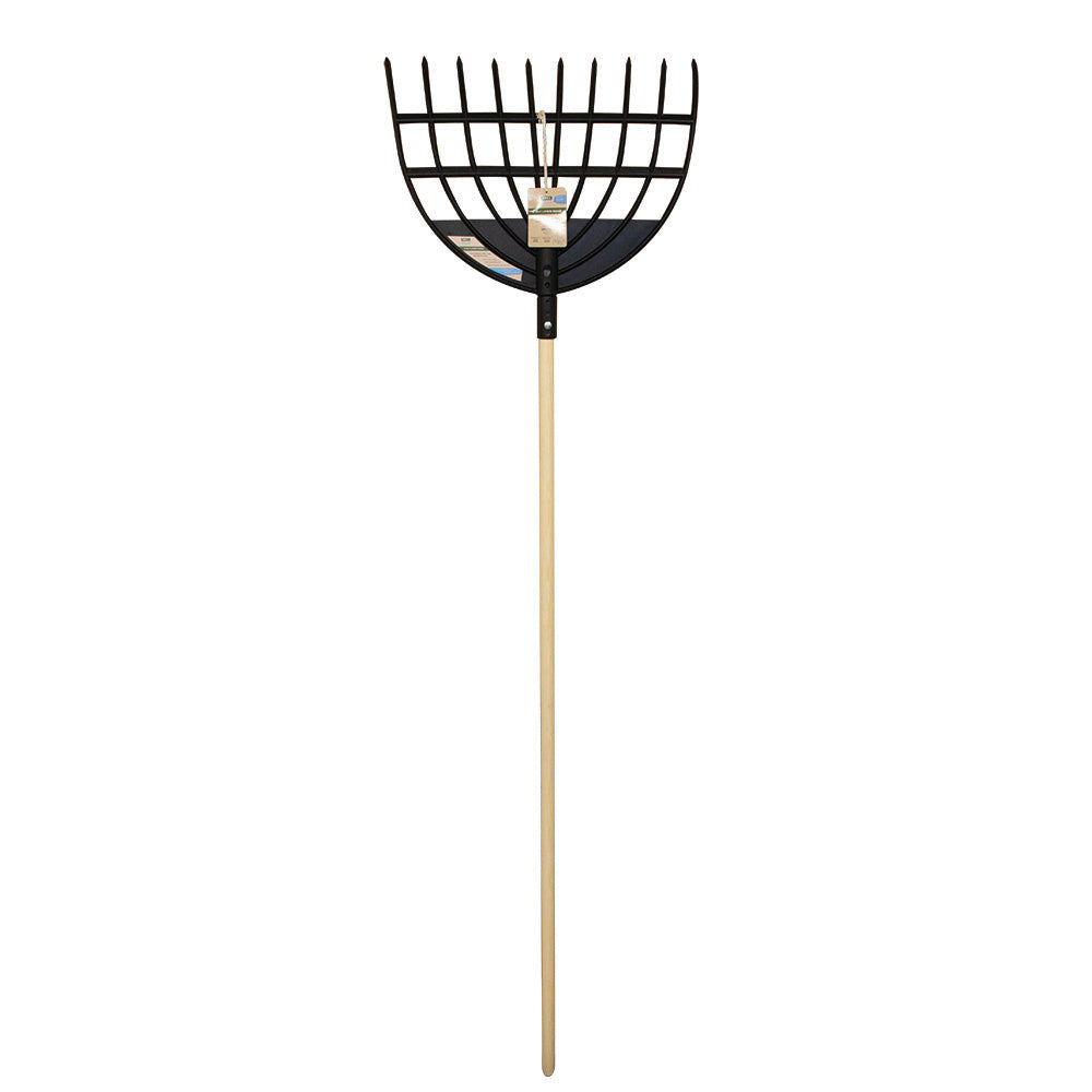 2-in-1 Lawn Rake Black