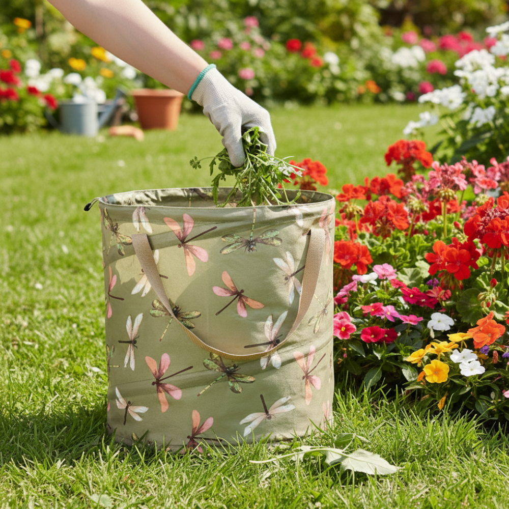 Dragonfly 89L Garden Pop-Up Bag | Reusable Tidy Sack - Green