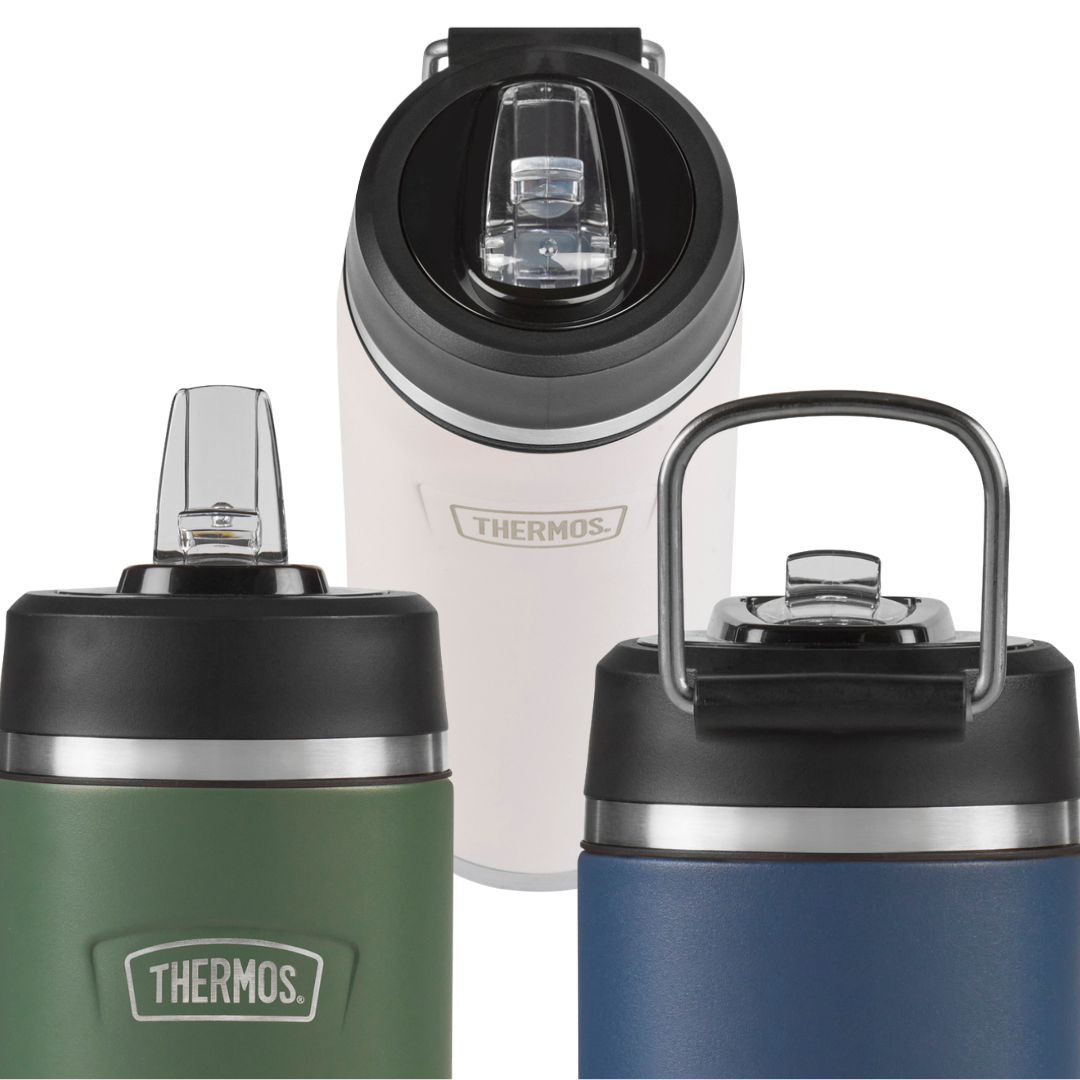 Icon Flip Lid Water Bottle with Straw – 940ml Vacuum Insulated Stainless Steel