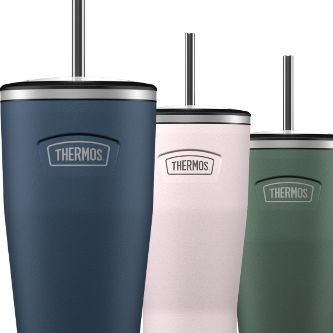 Icon Straw Cold Cup Tumbler – 710ml Vacuum Insulated Stainless Steel