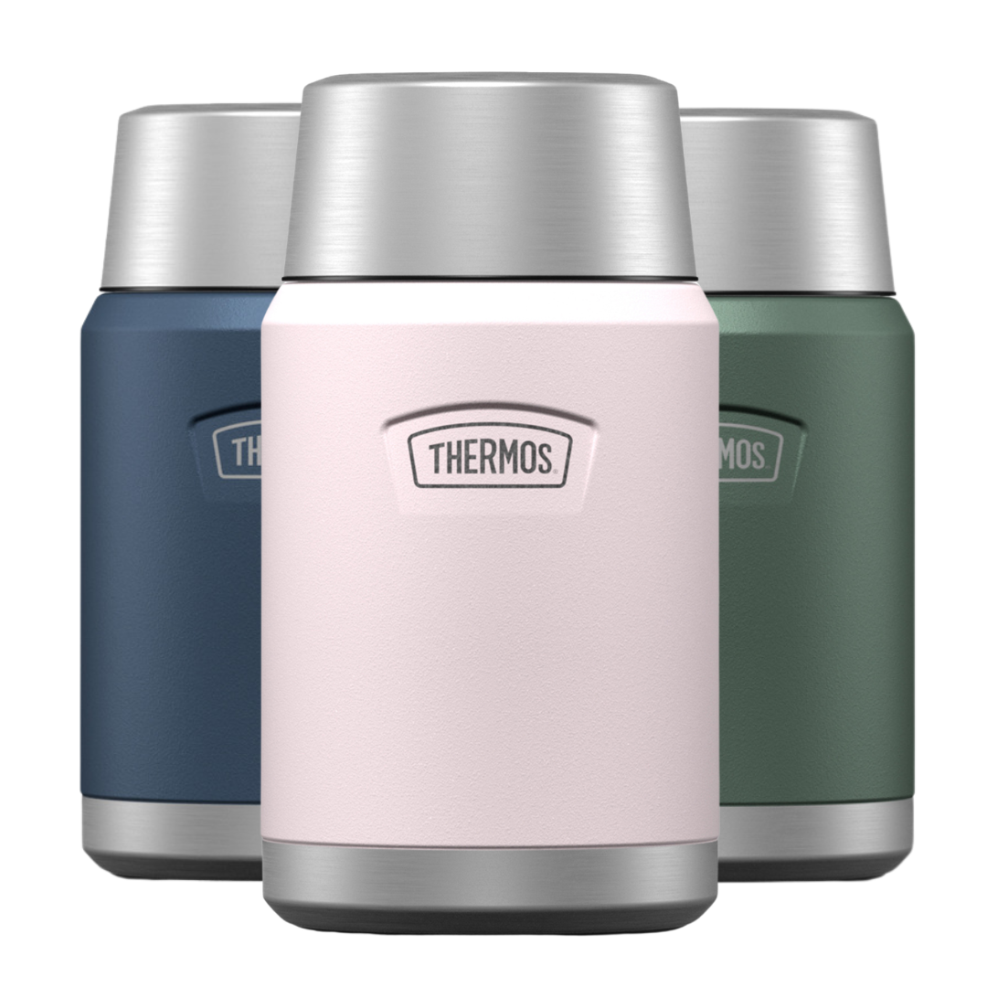 Icon Insulated Food Flask with Folding Spoon – 710ml Stainless Steel