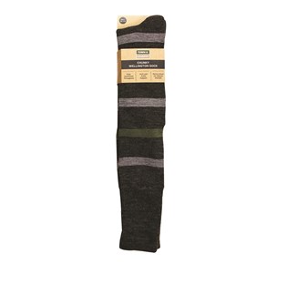 Chunky Wellington Socks - Charcoal - Size 7-11